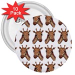 Giraffe 3  Buttons (10 pack)  Front