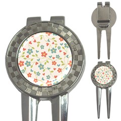 Flowers Pattern 3-in-1 Golf Divots by Hansue