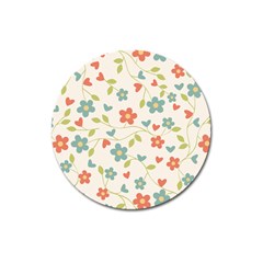 Flowers Pattern Magnet 3  (round) by Hansue