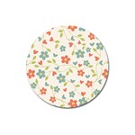 Flowers Pattern Magnet 3  (Round) Front