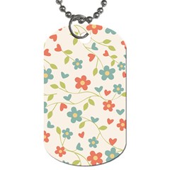 Flowers Pattern Dog Tag (one Side) by Hansue