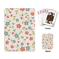 Flowers Pattern Playing Cards Single Design