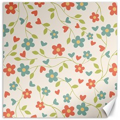 Flowers Pattern Canvas 12  X 12  by Hansue