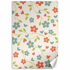 Flowers Pattern Canvas 12  X 18  by Hansue