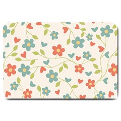 Flowers Pattern Large Doormat  by Hansue