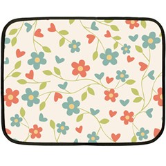 Flowers Pattern Double Sided Fleece Blanket (mini)  by Hansue