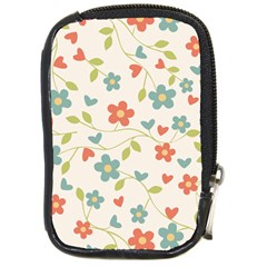 Flowers Pattern Compact Camera Leather Case by Hansue