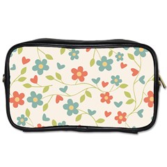 Flowers Pattern Toiletries Bag (two Sides)