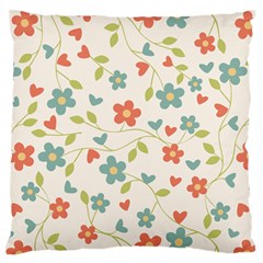 Flowers Pattern Large Flano Cushion Case (two Sides) by Hansue