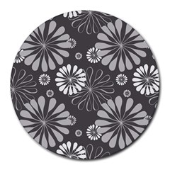 Floral Pattern Round Mousepads by Hansue