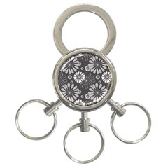 Floral Pattern 3-ring Key Chains