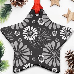 Floral Pattern Star Ornament (two Sides)