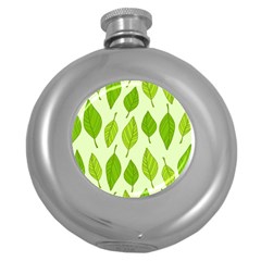 Autumn Pattern Round Hip Flask (5 Oz) by Hansue