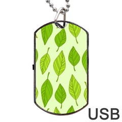 Autumn Pattern Dog Tag Usb Flash (one Side) by Hansue