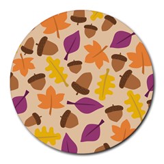 Acorn Pattern Round Mousepads by Hansue