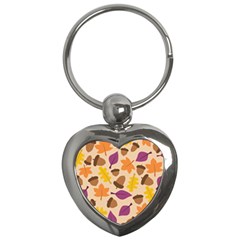 Acorn Pattern Key Chains (heart)  by Hansue