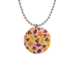 Acorn Pattern 1  Button Necklace by Hansue