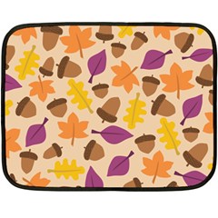 Acorn Pattern Double Sided Fleece Blanket (mini)  by Hansue