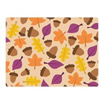 Acorn Pattern Double Sided Flano Blanket (Mini)  35 x27  Blanket Back