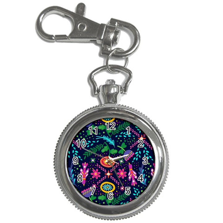 Colorful Pattern Key Chain Watches