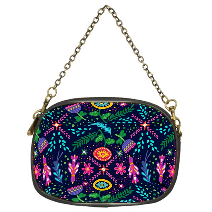 Colorful Pattern Chain Purse (One Side)