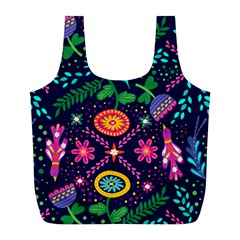 Colorful Pattern Full Print Recycle Bag (l) by Hansue