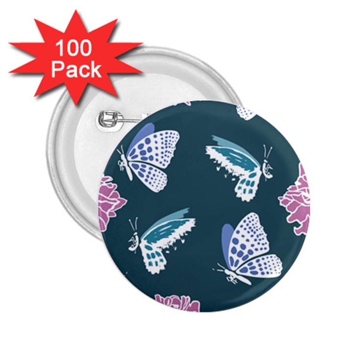 Butterfly  2.25  Buttons (100 pack) 