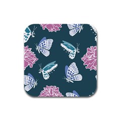 Butterfly  Rubber Square Coaster (4 Pack)  by Hansue