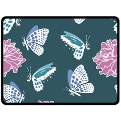 Butterfly  Fleece Blanket (large)  by Hansue