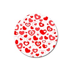 Hearts Magnet 3  (round) by Hansue