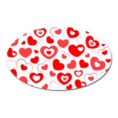 Hearts Oval Magnet by Hansue