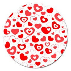 Hearts Magnet 5  (round) by Hansue