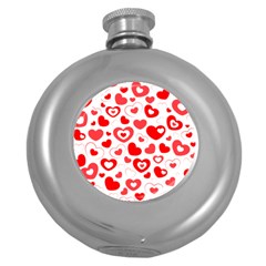 Hearts Round Hip Flask (5 Oz) by Hansue