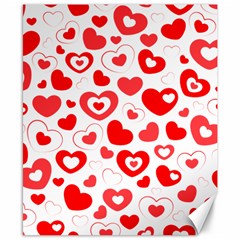 Hearts Canvas 8  X 10  by Hansue