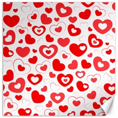 Hearts Canvas 12  X 12  by Hansue