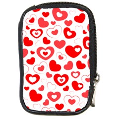 Hearts Compact Camera Leather Case by Hansue