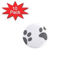 Pets Footprints 1  Mini Magnet (10 Pack)  by Hansue