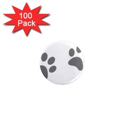 Pets Footprints 1  Mini Magnets (100 Pack)  by Hansue