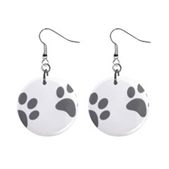 Pets Footprints Mini Button Earrings by Hansue