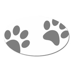 Pets Footprints Oval Magnet by Hansue