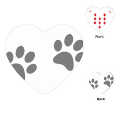 Pets Footprints Playing Cards (heart) by Hansue