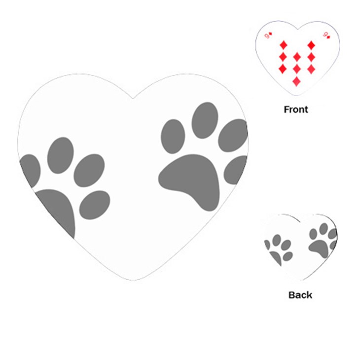 Pets footPrints Playing Cards (Heart)