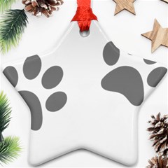 Pets Footprints Star Ornament (two Sides) by Hansue