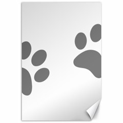 Pets Footprints Canvas 24  X 36  by Hansue