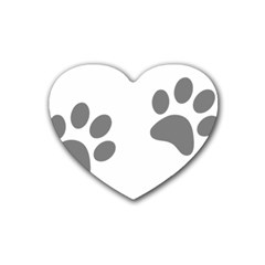 Pets Footprints Heart Coaster (4 Pack)  by Hansue