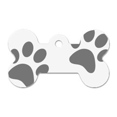 Pets Footprints Dog Tag Bone (one Side) by Hansue