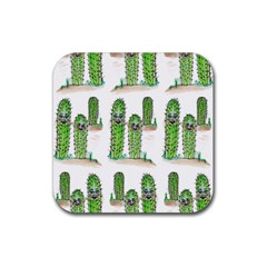 Prickle Plants2 Rubber Coaster (square)  by ArtByAng