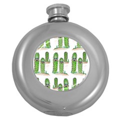 Prickle Plants2 Round Hip Flask (5 Oz) by ArtByAng