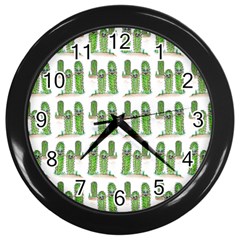 Prickle Plants Wall Clock (black) by ArtByAng