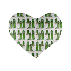 Prickle Plants Standard 16  Premium Heart Shape Cushions by ArtByAng